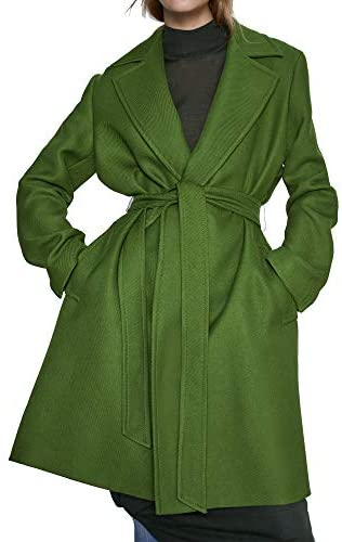 palton verde zara cu cordon [3]