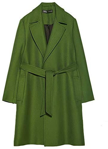 palton verde zara cu cordon [8]
