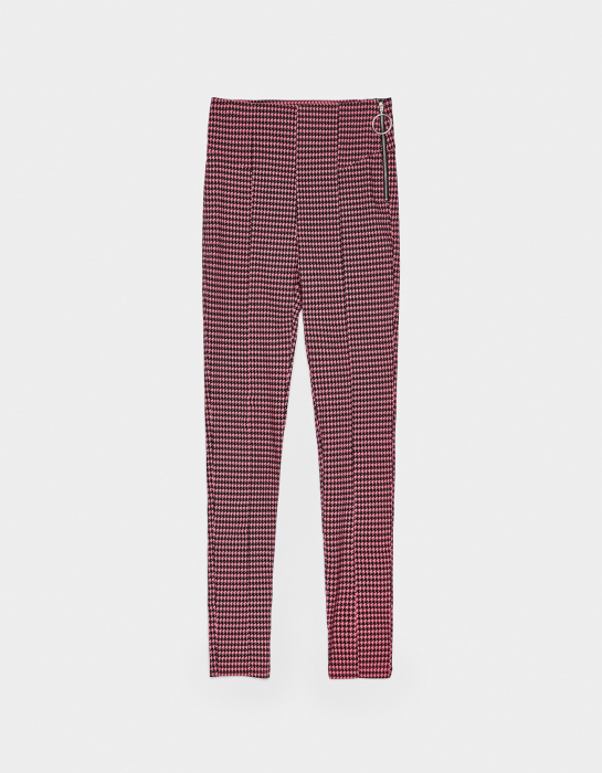 pantaloni in carouri roz si negru [5]