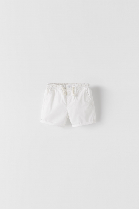 pantaloni scurti albi zara cu snur [1]