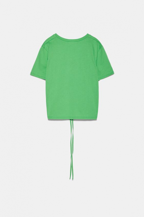tricou verde zara cu elastic si snur [2]