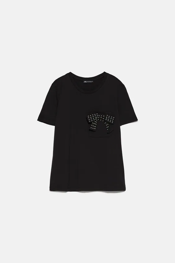 tricou negru zara cu fundita [1]