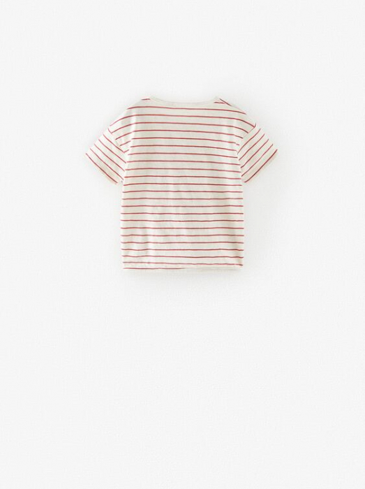 tricou alb zara cu dungi rosii [2]