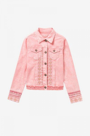 Jacheta din denim Pink Boho Desigual [2]