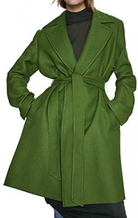 palton verde zara cu cordon [2]