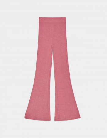 pantaloni roz bershka evazati cu striatii [3]
