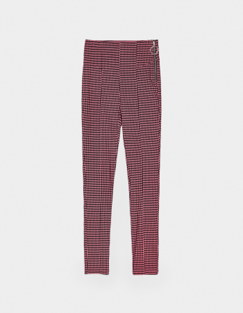 pantaloni in carouri roz si negru [4]