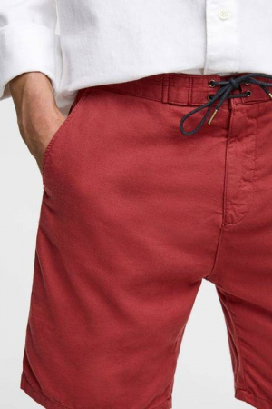 pantaloni scurti rosii zara cu buzunare [2]