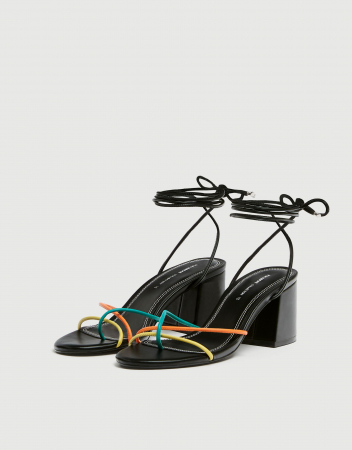 sandale femei cu trei curele colorate pull&bear [0]