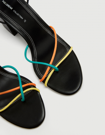 sandale femei cu trei curele colorate pull&bear [2]