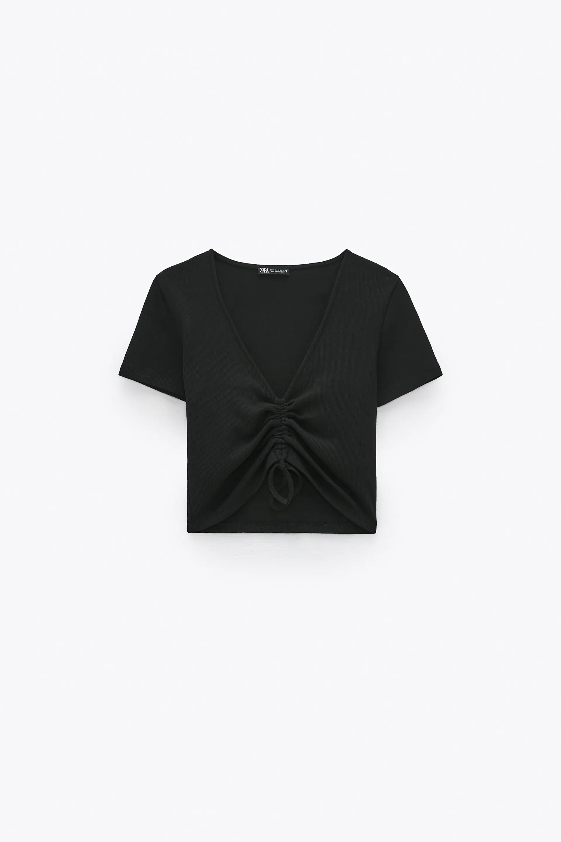 tricou negru zara cu elastic si snur [4]