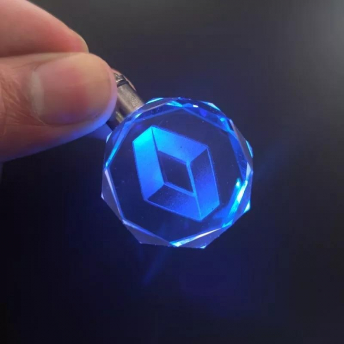 Breloc auto din cristal cu LED - Logo RENAULT [2]