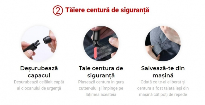 Ciocan de urgenta ( Safety Hammer ) - culoare gri [11]