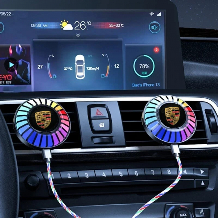 Odorizant auto iluminat RGB PORSCHE - conexiune Bluetooth [2]