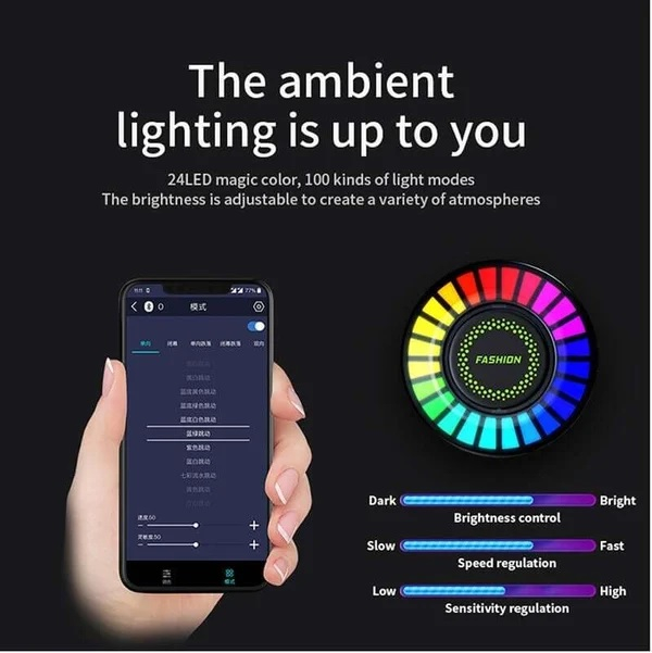 Odorizant auto iluminat RGB TOYOTA - conexiune Bluetooth [10]