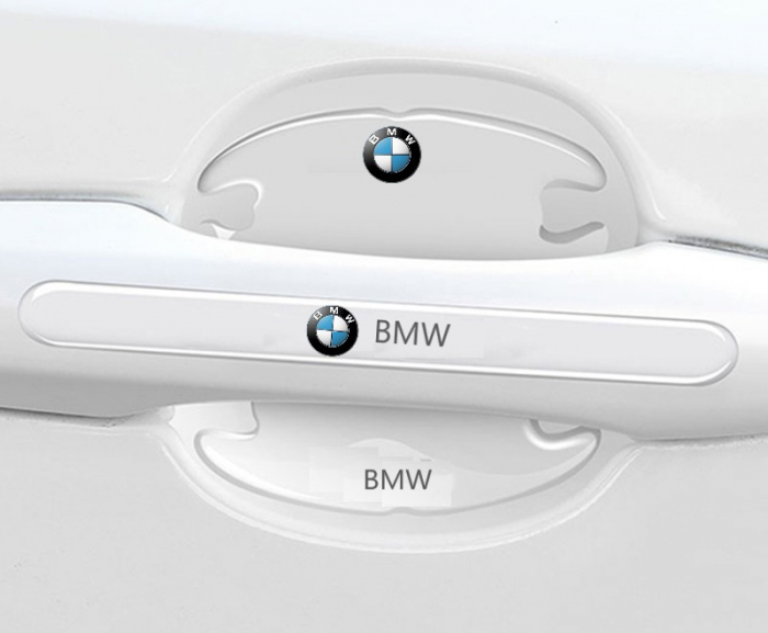 Set 8 Stikere - Autocolante Transparente pentru Protectie Zgarieturi Manere Usa - BMW [2]