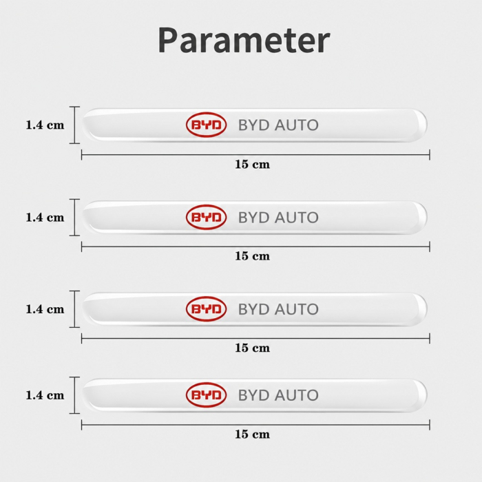 Set 8 Stikere - Autocolante Transparente pentru Protectie Zgarieturi Manere Usa - BYD [5]