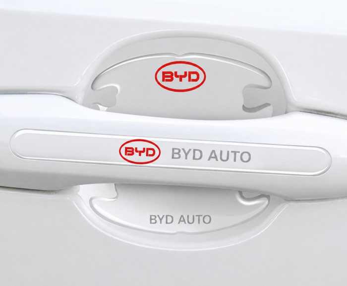 Set 8 Stikere - Autocolante Transparente pentru Protectie Zgarieturi Manere Usa - BYD [2]