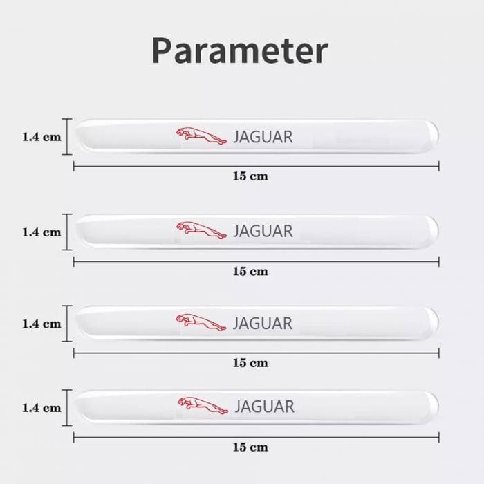 Set 8 Stikere - Autocolante Transparente pentru Protectie Zgarieturi Manere Usa - JAGUAR [5]