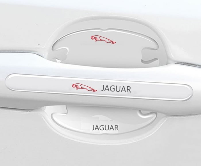 Set 8 Stikere - Autocolante Transparente pentru Protectie Zgarieturi Manere Usa - JAGUAR [2]