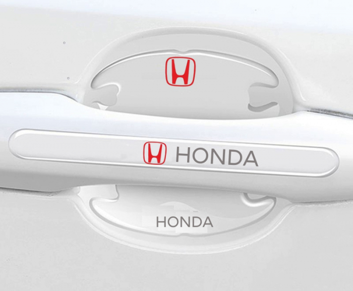 Set 8 Stikere - Autocolante Transparente pentru Protectie Zgarieturi Manere Usa - Honda [2]