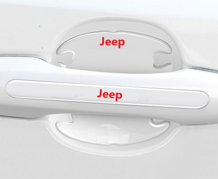 Set 8 Stikere - Autocolante Transparente pentru Protectie Zgarieturi Manere Usa - JEEP [2]