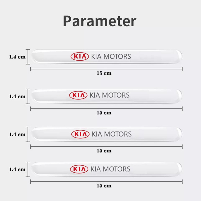 Set 8 Stikere - Autocolante Transparente pentru Protectie Zgarieturi Manere Usa - Kia [5]