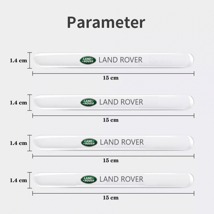 Set 8 Stikere - Autocolante Transparente pentru Protectie Zgarieturi Manere Usa - LAND ROVER [5]