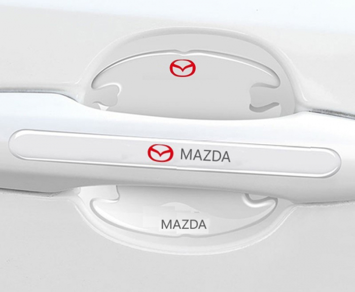 Set 8 Stikere - Autocolante Transparente pentru Protectie Zgarieturi Manere Usa - MAZDA [2]