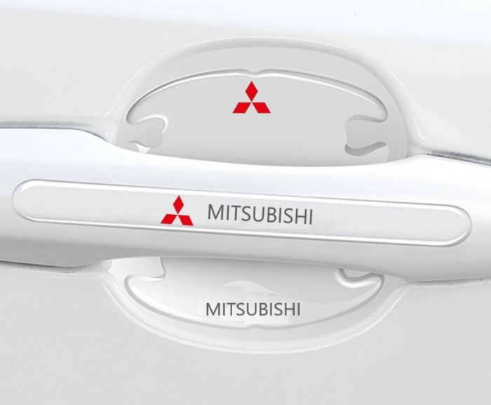 Set 8 Stikere - Autocolante Transparente pentru Protectie Zgarieturi Manere Usa - MITSUBISHI [2]