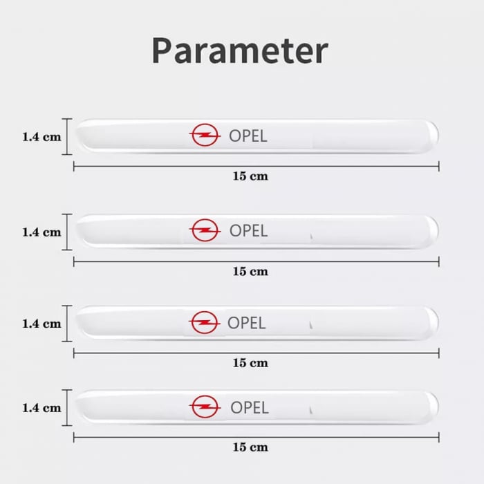 Set 8 Stikere - Autocolante Transparente pentru Protectie Zgarieturi Manere Usa - OPEL [5]