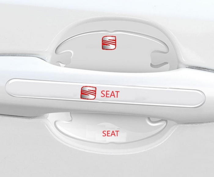 Set 8 Stikere - Autocolante Transparente pentru Protectie Zgarieturi Manere Usa - SEAT [2]