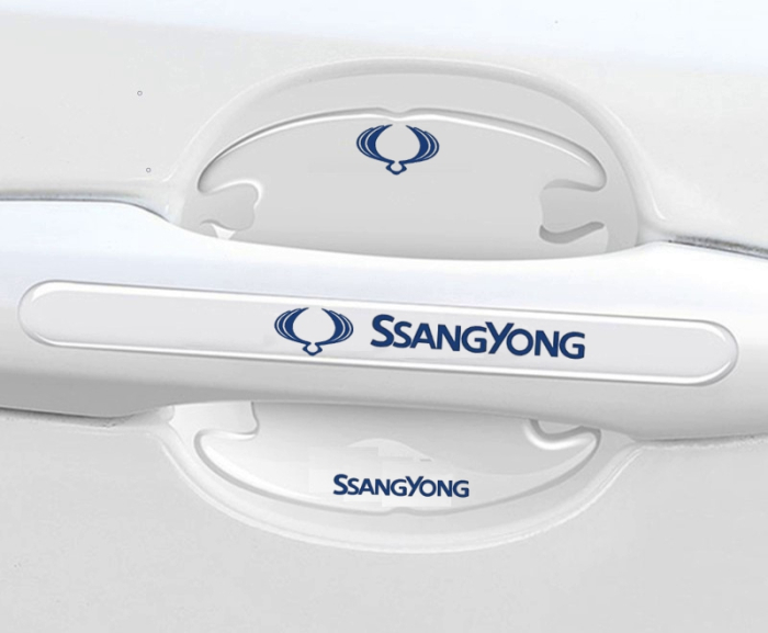 Set 8 Stikere - Autocolante Transparente pentru Protectie Zgarieturi Manere Usa - SsangYong [2]