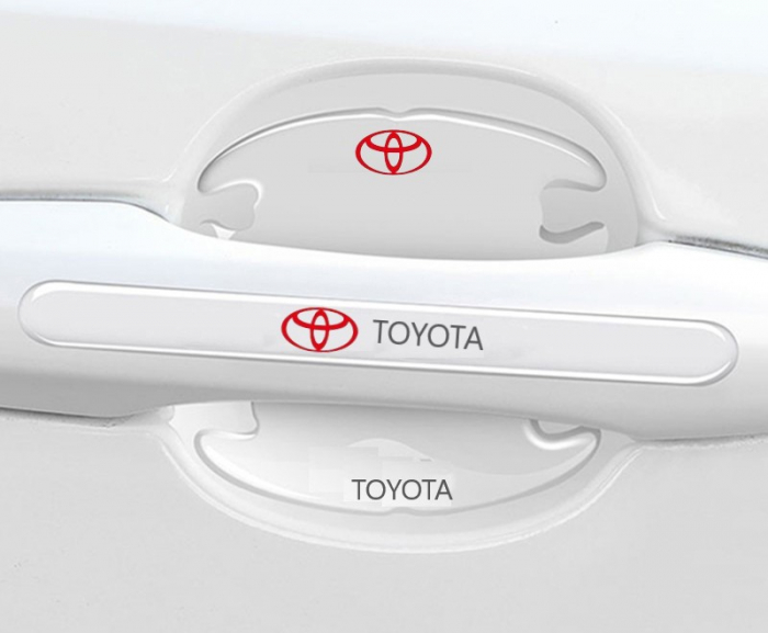 Set 8 Stikere - Autocolante Transparente pentru Protectie Zgarieturi Manere Usa - TOYOTA [2]