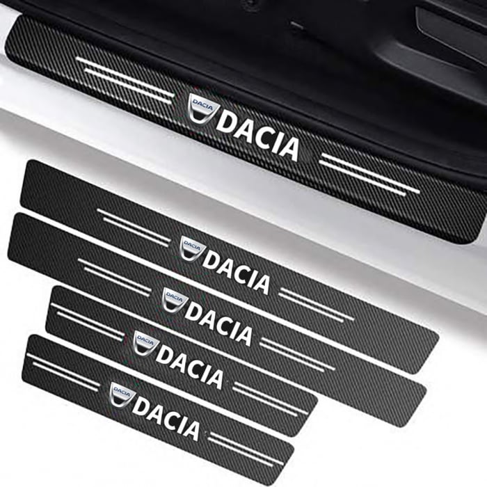 Set protectii prag autocolante Carbon - DACIA [1]