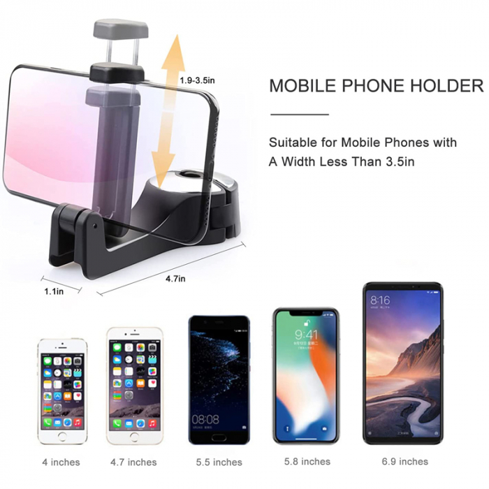 Suport auto multifunctional pentru telefon cu prindere pe tetiera [4]