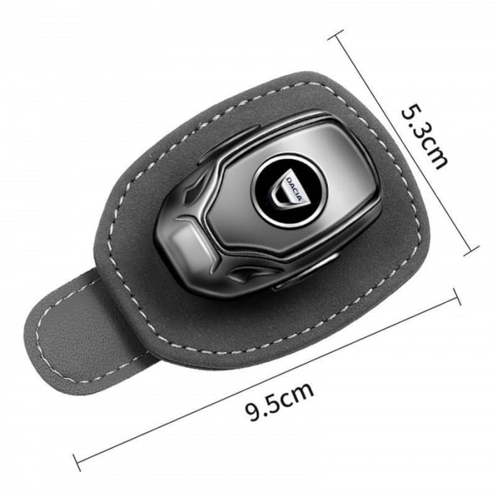 Suport auto ochelari DACIA - piele neagra ALCANTARA [3]