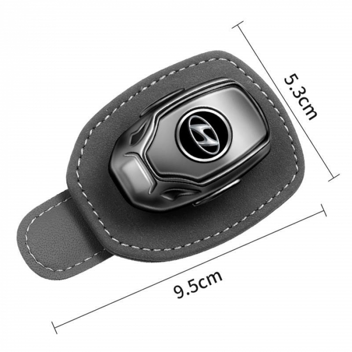 Suport auto ochelari HYUNDAI - piele ALCANTARA [3]