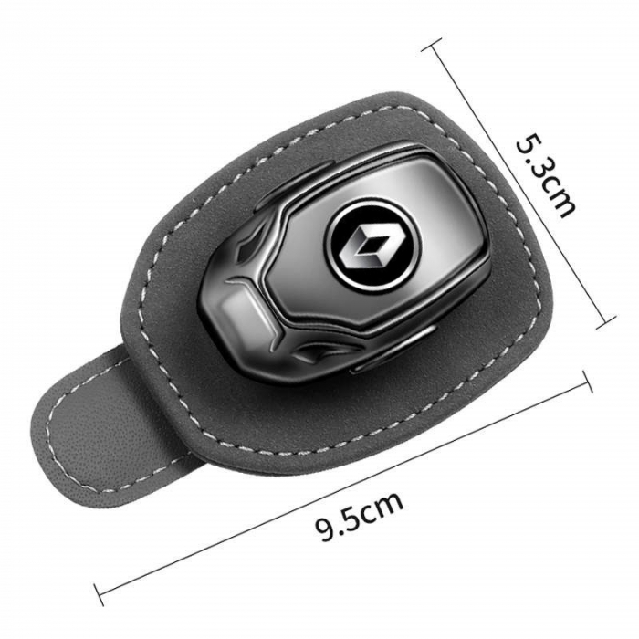 Suport auto ochelari RENAULT - piele neagra ALCANTARA [3]