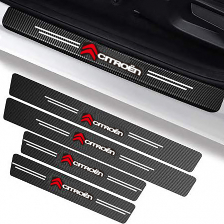 Protectii praguri auto - Set protectii prag autocolante Carbon - CITROEN