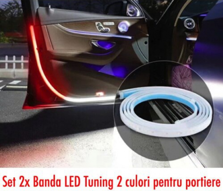 Banda LED - Set 2x Banda LED Tuning 2 culori pentru portiere