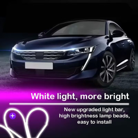 Banda LED - Banda auto LED iluminat capota cu iluminare DINAMICA lumina alb-rece universala 12V