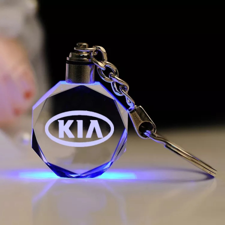 Brelocuri - Breloc auto din cristal cu LED - Logo KIA