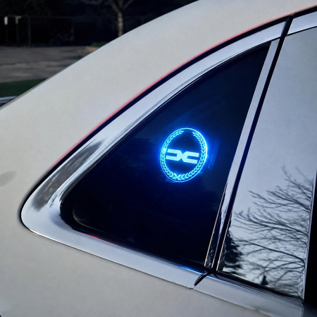 Emblema luminoasa LED - Emblemă Luminoasă LED Auto cu Logo DACIA - set 2 bucati