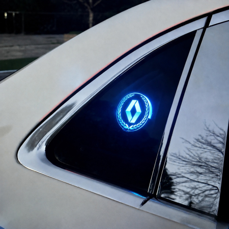 Emblema luminoasa LED - Emblemă Luminoasă LED Auto cu Logo RENAULT - set 2 bucati