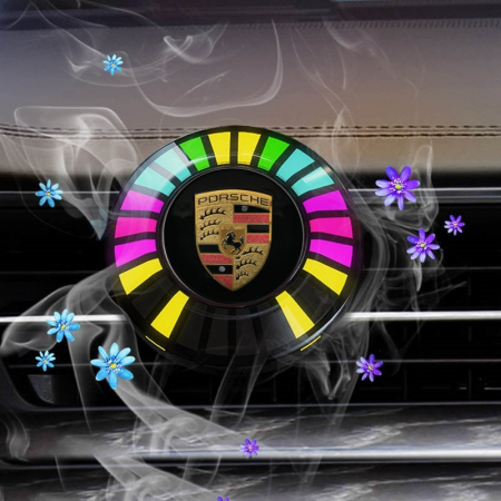 Odorizant auto cu iluminare LED RGB - Odorizant auto iluminat RGB PORSCHE - conexiune Bluetooth