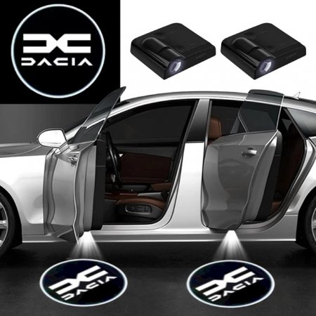 Proiectoare portiera cu holograma - Set 2 Lampi Proiectoare Led Logo Universale DACIA