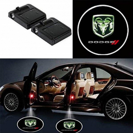 Proiectoare portiera cu holograma - Set 2 Lampi Proiectoare Led Logo Universale DODGE