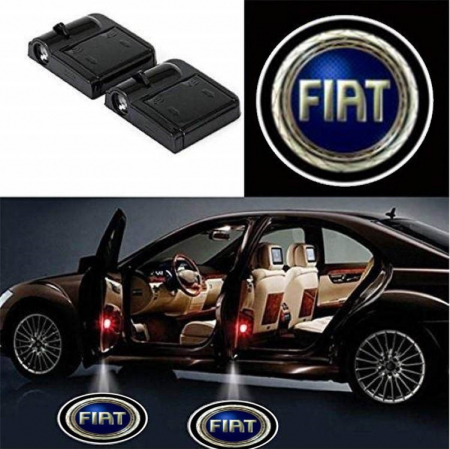 Proiectoare portiera cu holograma - Set 2 Lampi Proiectoare Led Logo Universale Fiat