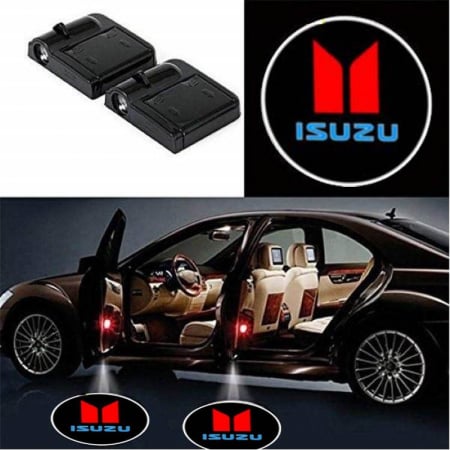Proiectoare portiera cu holograma - Set 2 Lampi Proiectoare Led Logo Universale ISUZU